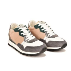 Pataugas ASTATE/MIX F4H ARGENT -Meilleur Chaussure Magasin 628285 BASKET FEMME ASTATE MIX GRIS PECHE web4